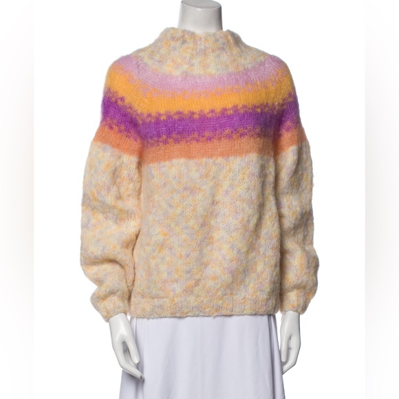 Rose Carmine Doudou Kid Mohair Open Front Sweater - Neutrals Knitwear - Picture 17 of 17